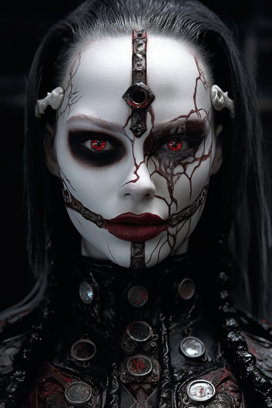 +,Stunning award winner epic fantasy photography: emotional stunning vampire anthropomorphic cyber female in Utopia room, cinematography by stanley kubric, angry, smiling, smirking, porosity, intricate details, rough texture, 32k ultra HD, perfect crop, hyper resolution, volumetric, extremely detailed, octane render, cinematic lighting,